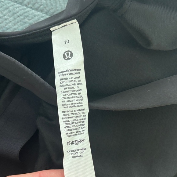 Lululemon Athletica Black Asymmetrical Crop Top - Picture 6 of 6